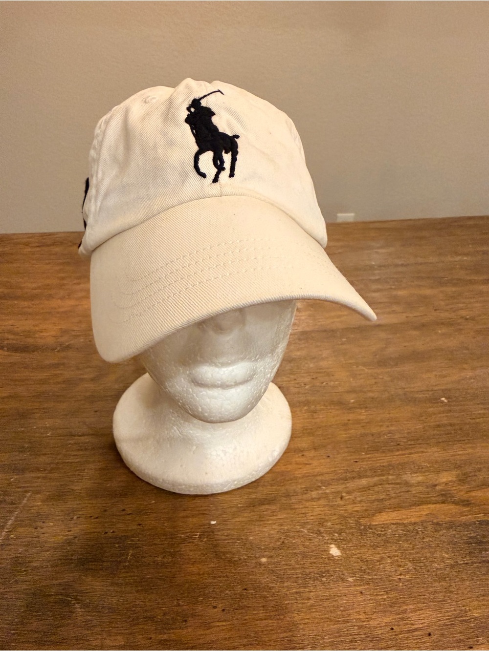 Ralph Lauren Men’s Cream Polo Big Pony Embroidered Baseball Cap FAIR